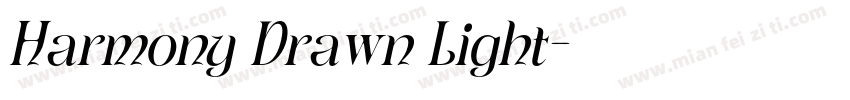 Harmony Drawn Light字体转换